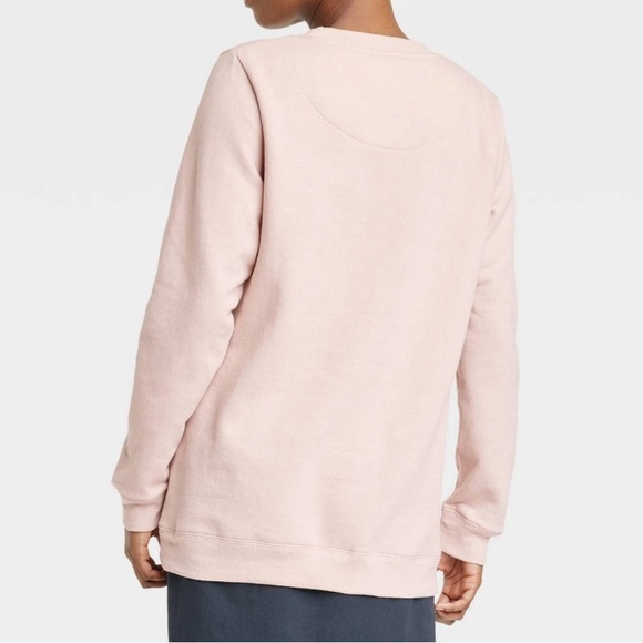 Blondie Graphic Crew Neck Sweatshirt Pullover Pink Longline Target Women XS NEW - Picture 2 of 6